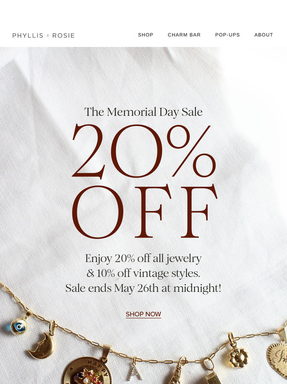 The Memorial Day Sale Is LIVE — 20% Off All Jewelry!