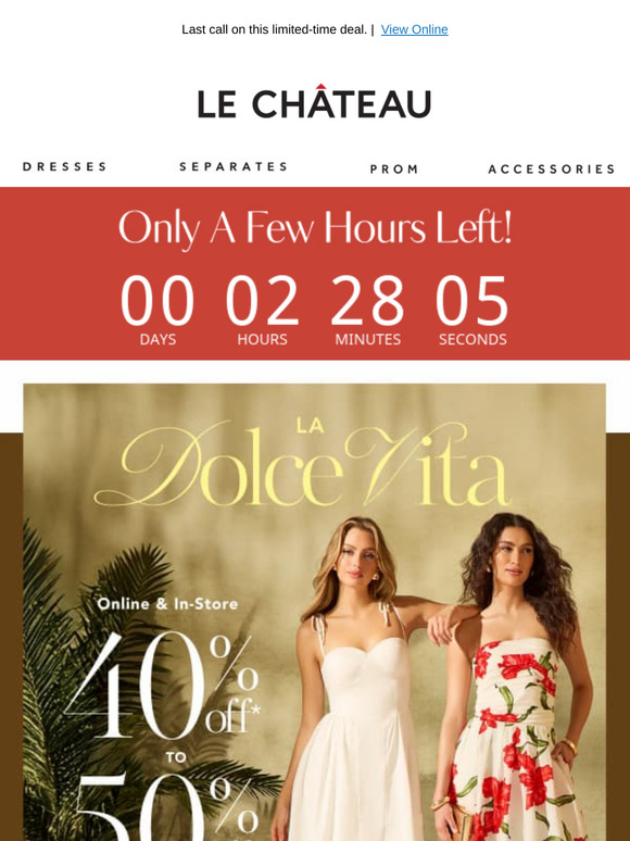 FEW HOURS LEFT: 40-50% OFF