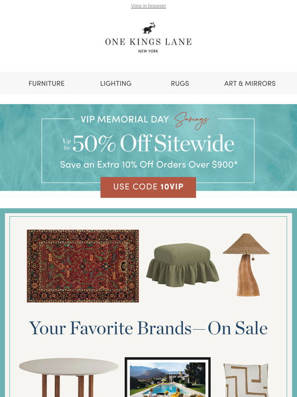 Stoffer Home, Ralph Lauren, Barclay Butera & More—Up to 50% Off + Extra 10%