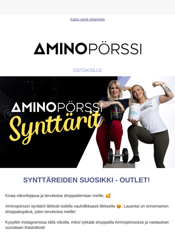 Aminopörssin OUTLET on TÄYNNÄ! 🥳
