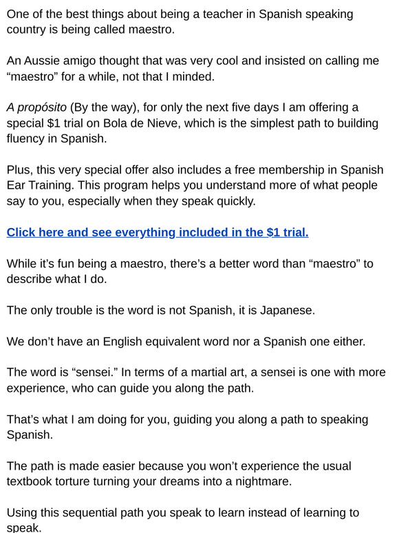 The easy path to Spanish