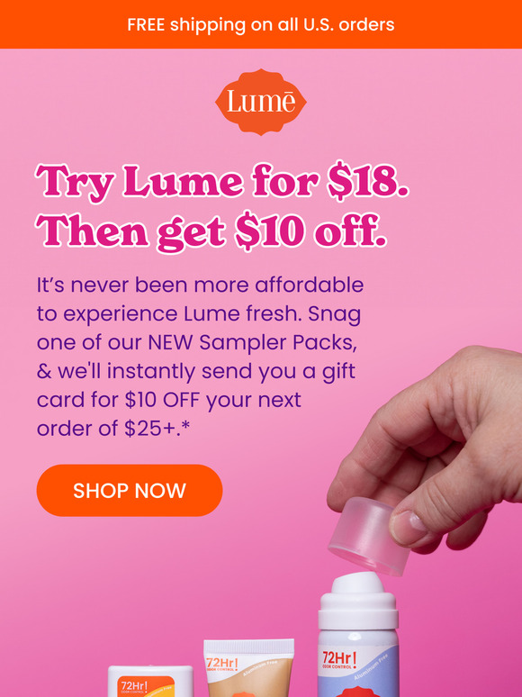 Try Lume. Get $10. 😍