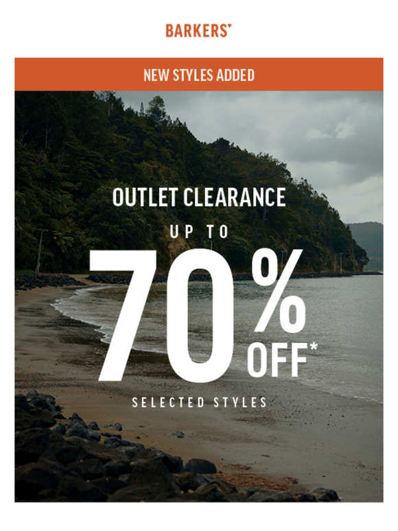 New Styles Added To Outlet 70% Off Sale
