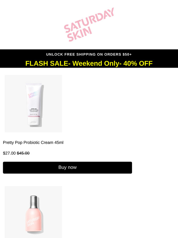 Weekend Flash Sale: 40% OFF!!! Limited Time Offer