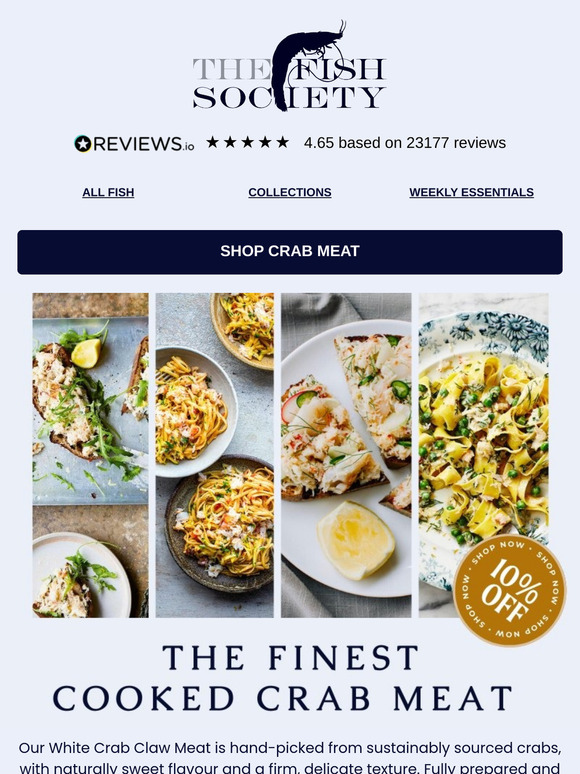 10% OFF Delicately Sweet Cooked Crab Meat 🦀