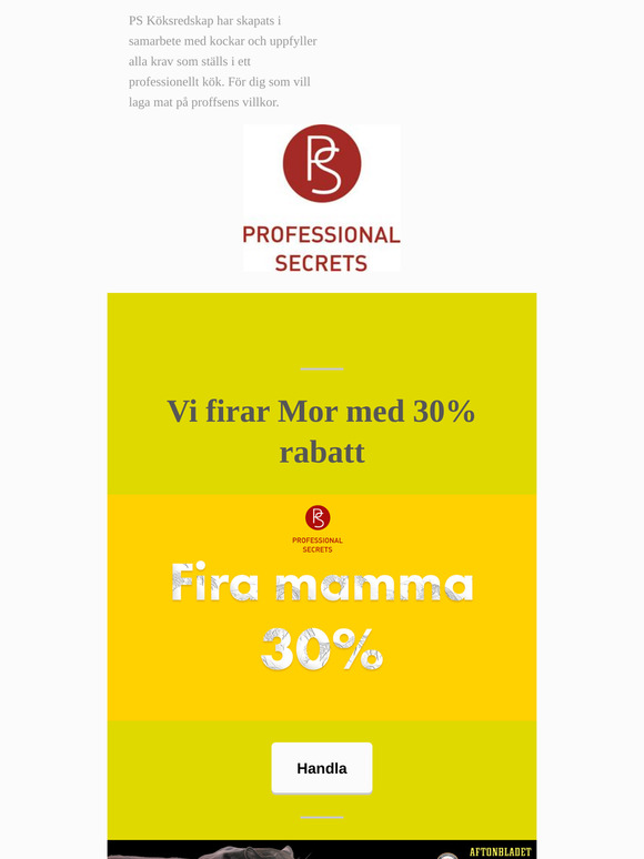 Vi firar Mor med 30% rabatt