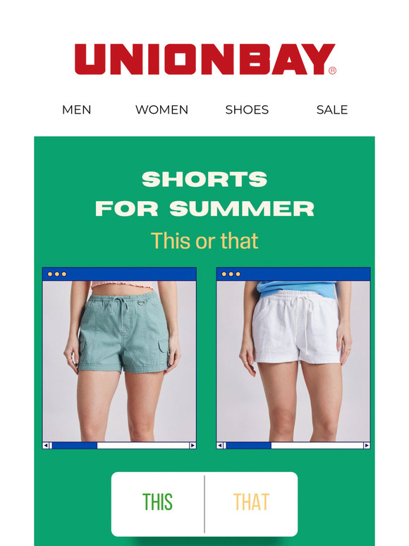 2 shorts = BOGO 40% off!