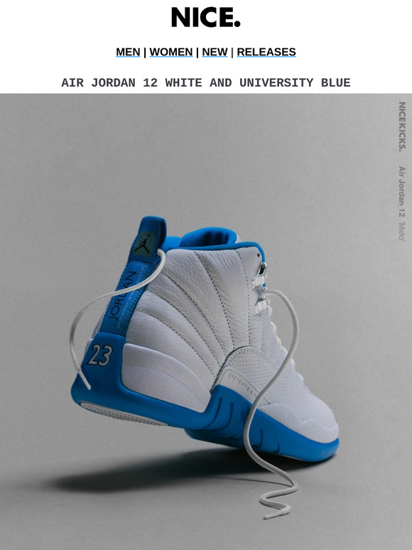 AJ12 White & University Blue