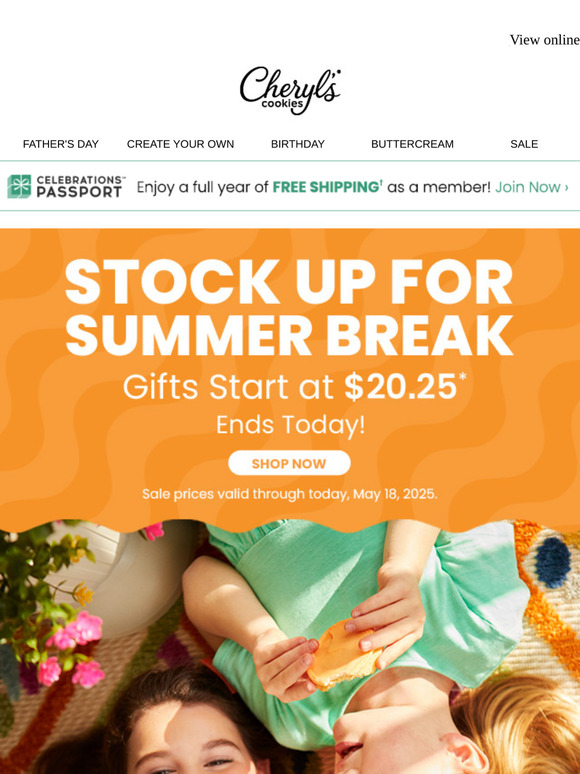 Get excited for sunny days! Last day for $20.25 gifts.