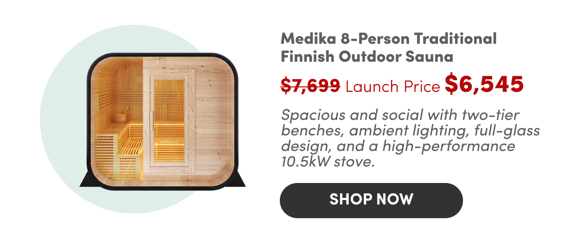 Medika 8-Person Traditional Finnish Outdoor Sauna