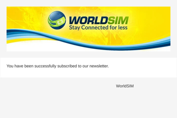 Newsletter subscription success