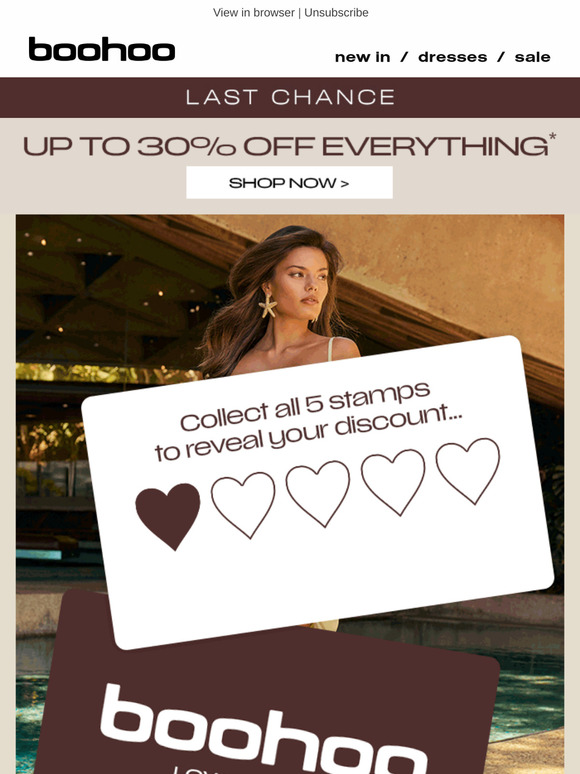 Your boohoo loyalty card is full 🤎