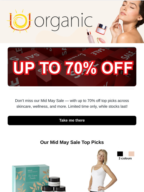 Up to 70% Off – Mid May Sale Now On!