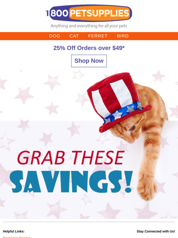Meow, Bark, Tweet! 25% Off Your Order