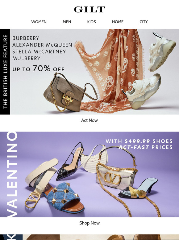 ★ Up to 70% Off Burberry, Alexander McQueen, Stella McCartney, & Mulberry ★