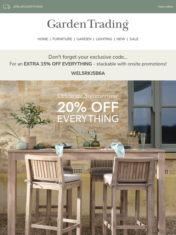 Hosting this summer? Take 20% OFF