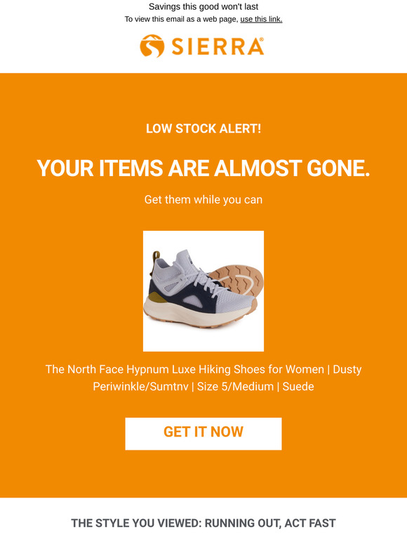 Low inventory on your favorite items