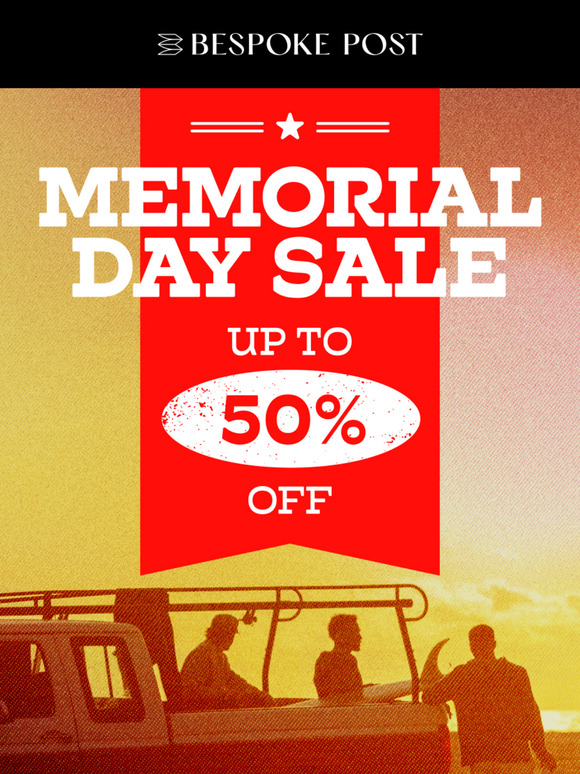 Up to 50% Off | Memorial Day Sale