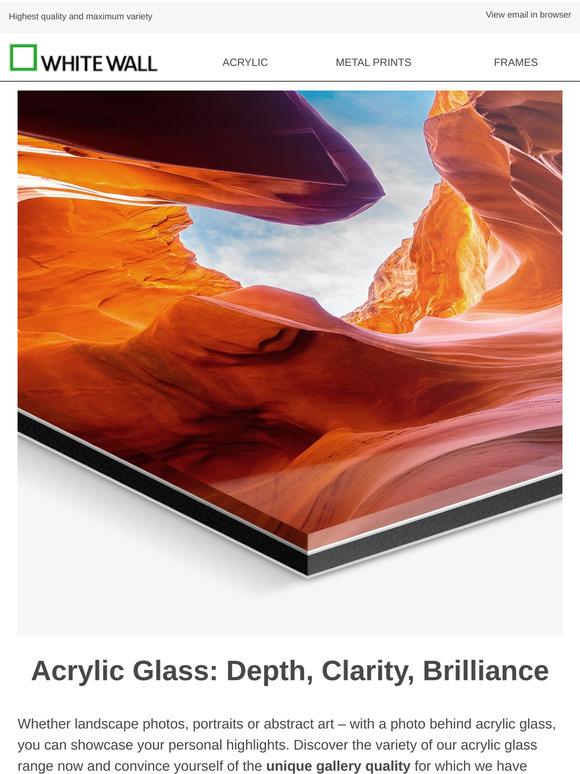 Stunning Depth and Clarity – Your Photo Behind Acrylic Glass