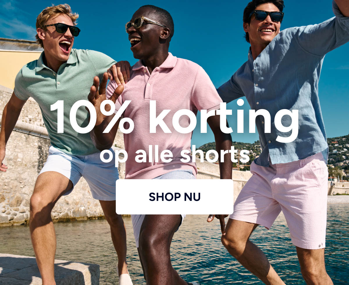 10% korting op alle shorts