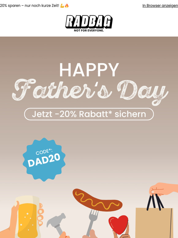 Dein Vatertags-Rabatt läuft bald ab! ⏳🎁