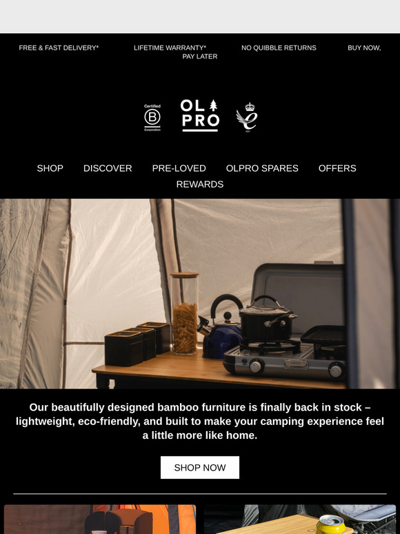 Back in Stock: Bamboo Furniture You’ll Want at Every Campsite