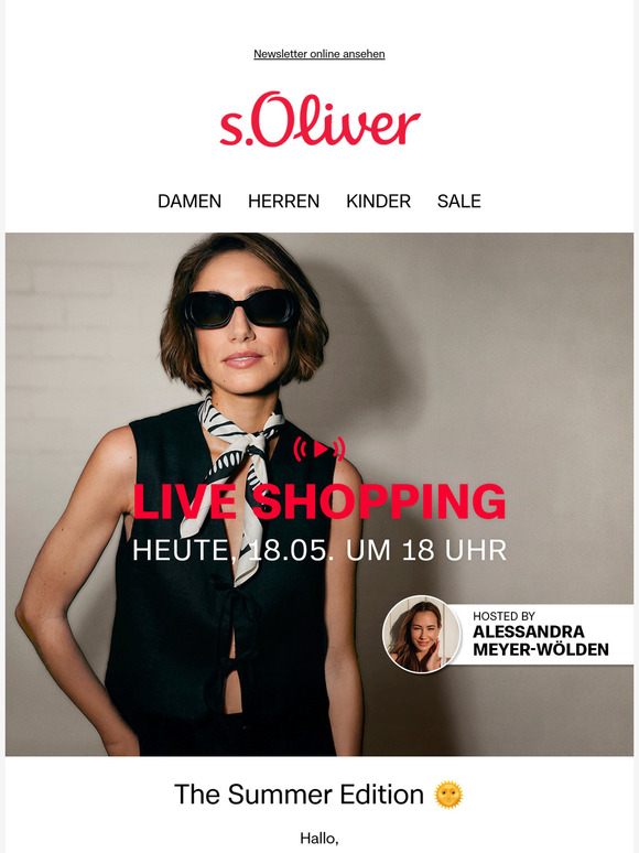 Heute um 18 Uhr: Live Shopping Show