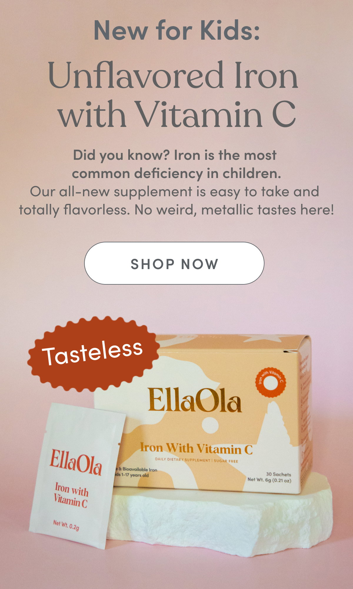 NEW Unflavored Iron with Vitamin C