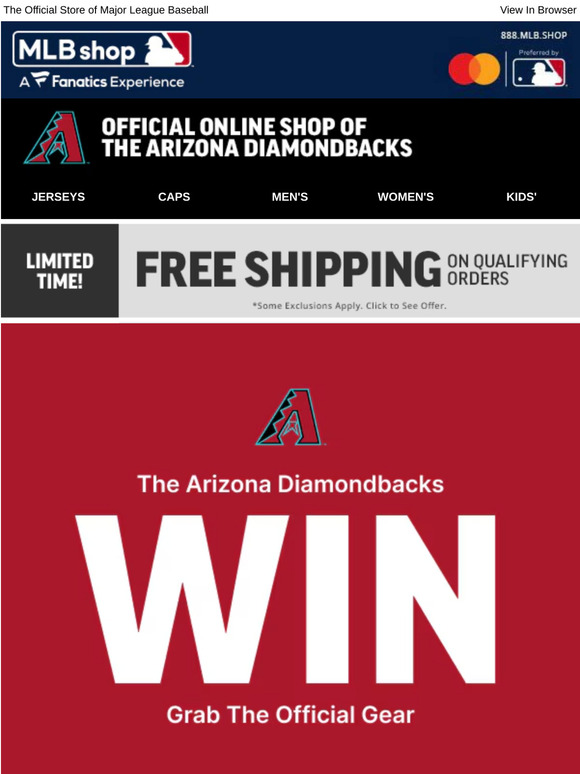 D-backs Win! Celebrate with the latest D-backs gear...