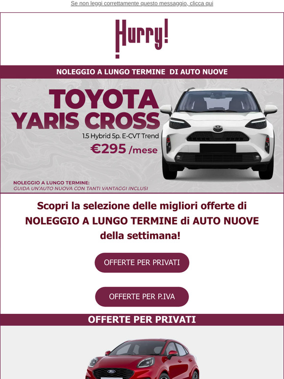 🚘HURRY! Noleggio | Le MIGLIORI OFFERTE della settimana 🚘 Scopri tutte le auto a noleggio a prezzi scontati!