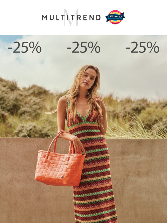 25% rabatt på bestselger 💛