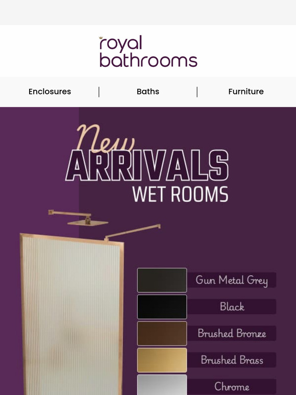 🚿 New Wet Room Arrivals Are Here – Now in 5 Premium Finishes!