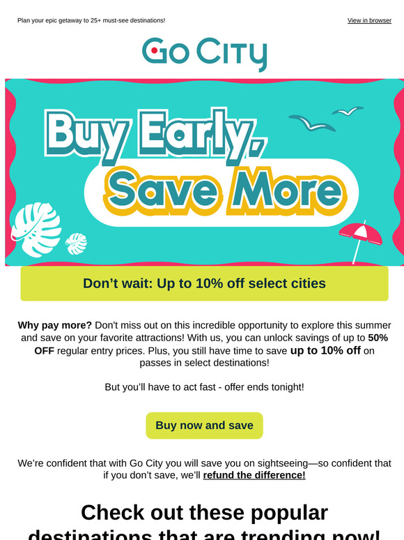⏰ Last Chance: Get ahead on your summer plans