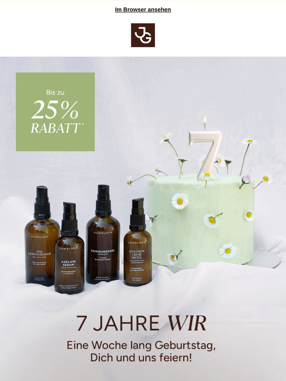 Bis zu 25% Geburtstagsrabatt 💚