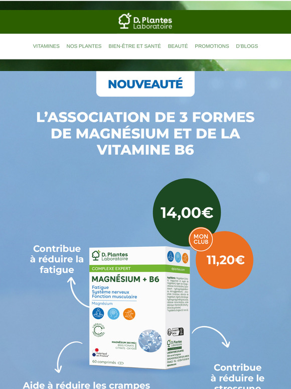 Nouveau et indispensable : le magnésium + B6 💥