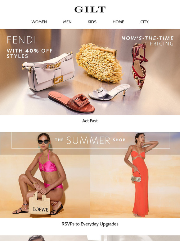 FENDI with 40% Off Styles: Now’s-the-Time Pricing | The Summer Shop