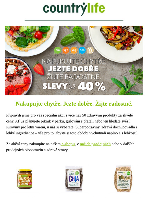 Nakupujte chytře, jezte zdravě a žijte radostně!