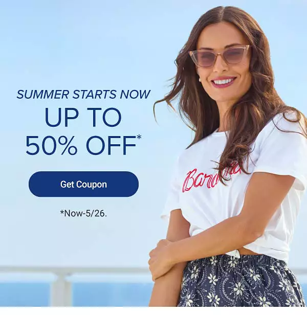 Today's coupon, up to 40% off. Get coupon. Now through May 18.