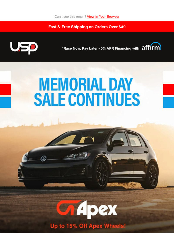 Memorial Day Deals Continue: Up to 15% on Apex Wheels