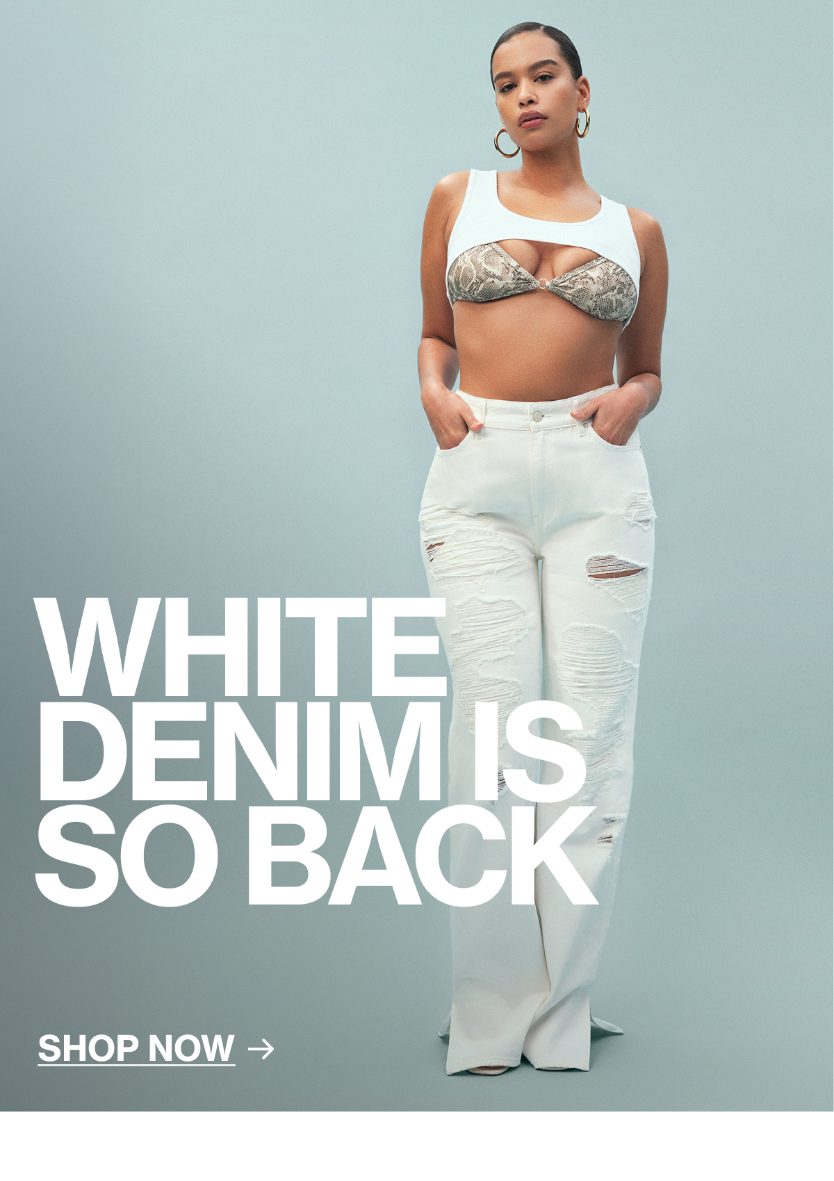 SHOP NOW WHITE DENIM