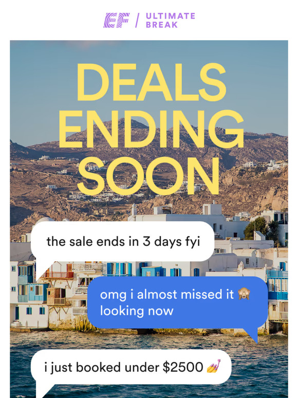 Greece, Japan & more under $2500