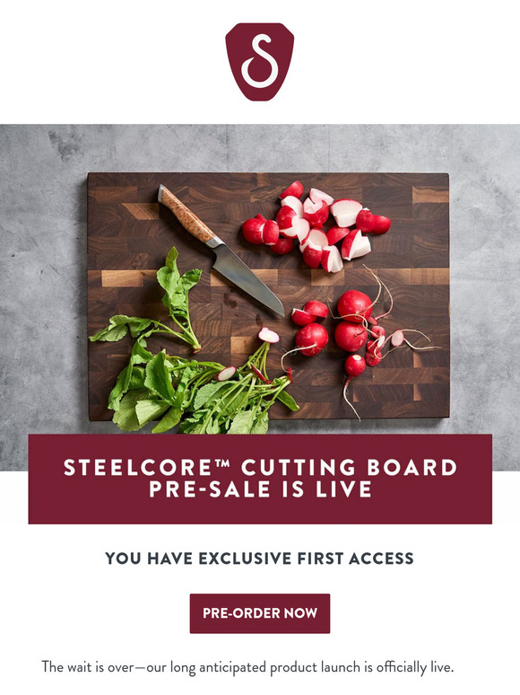 Pre-Order Now: Our New SteelCore™ Cutting Board