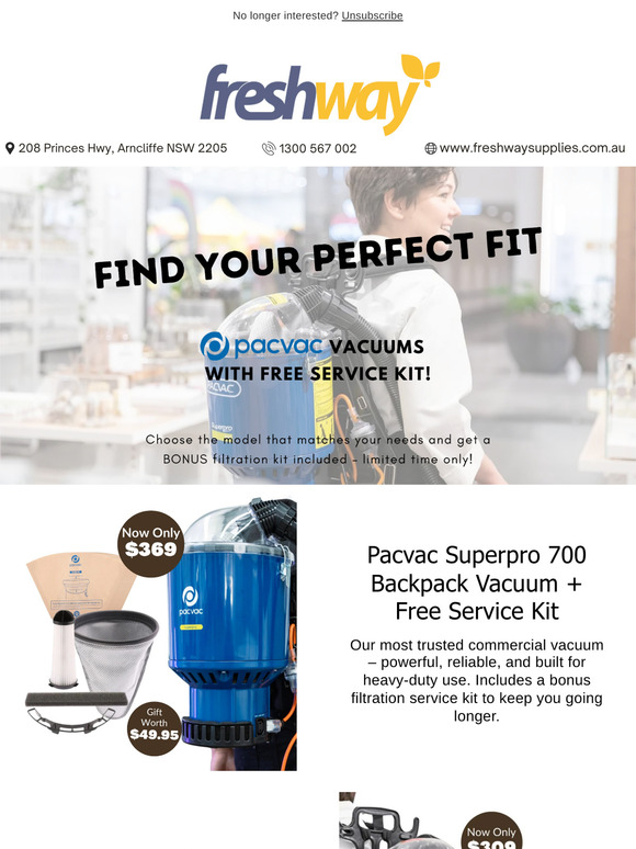 Free Bonus Kits with Pacvac – While Stocks Last!