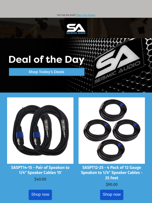 🔥 Unbeatable Prices on PA/DJ Speaker Cables! Huge Saving Await You!