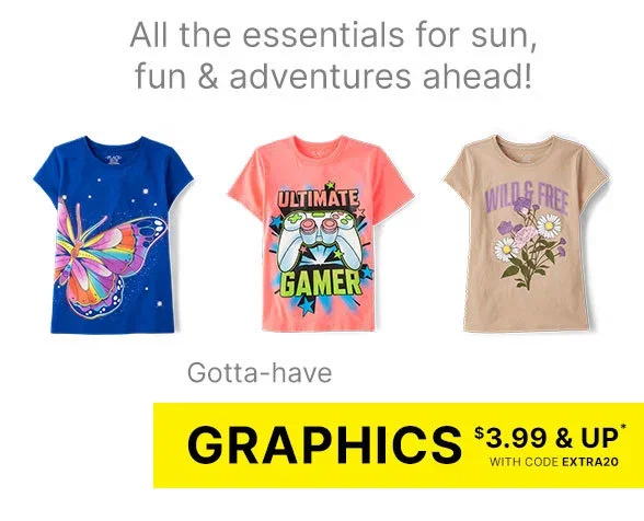 $3.99 & Up Graphic Tees with code EXTRA20