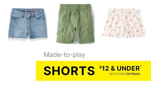 $12 & under Shorts with code EXTRA20