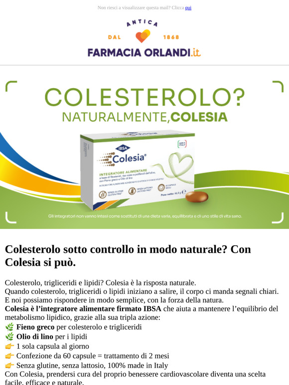 🧡Scopri tutte le promo attive su Anticafarmaciaorlandi.it!