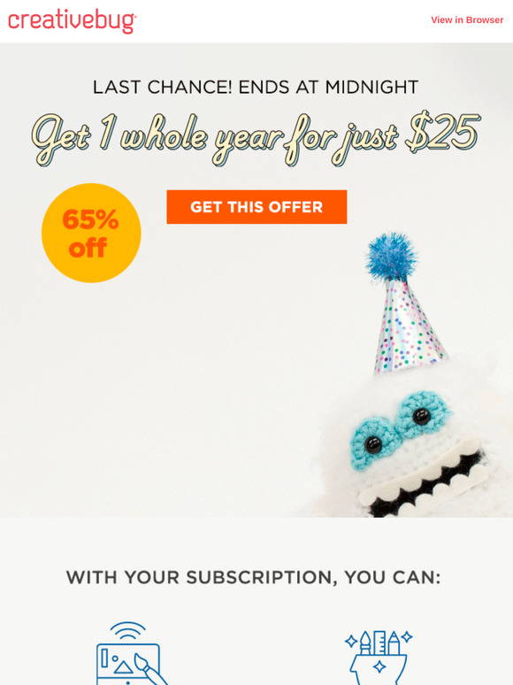 $25 Birthday Sale Ends Today!