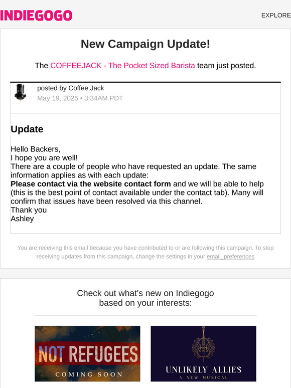 📢 Update #139 from COFFEEJACK - The Pocket Sized Barista