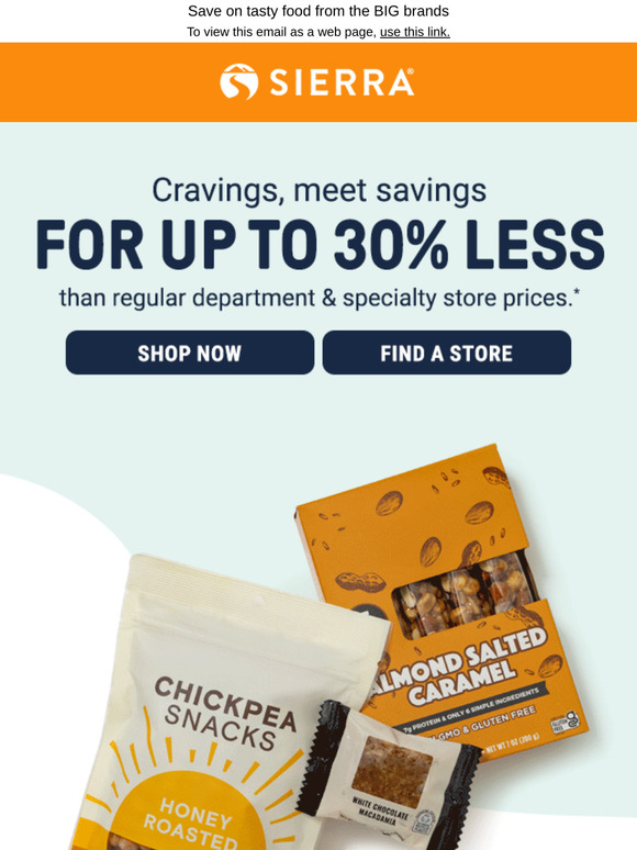 Up to 30% less*: SO MANY SNACKS
